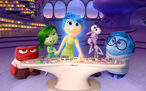 Inside Out Anger Disgust Joy Fear Sadness, inside, anger, fear, disgust, sadness, HD wallpaper HD wallpaper