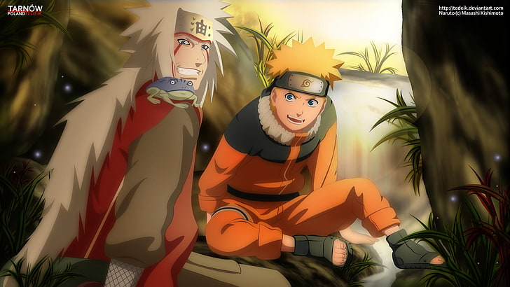 Naruto Uzumaki digitale Tapete, Anime, Naruto, Jiraiya (Naruto), Naruto Uzumaki, HD-Hintergrundbild