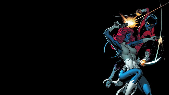 Mystique Blue X-Men Marvel HD, marvel nightcrawler-tryck, tecknad / komisk, blå, marvel, x, män, mystique, HD tapet HD wallpaper