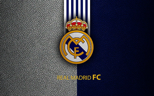  Logo, Football, Sport, Soccer, Emblem, Real Madrid CF, HD wallpaper HD wallpaper