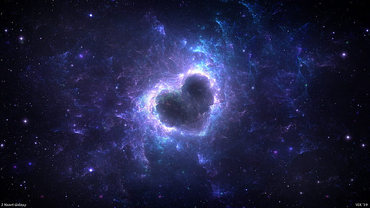 Sci Fi, Nebula, Heart-Shaped, Purple, Space, Tapety HD