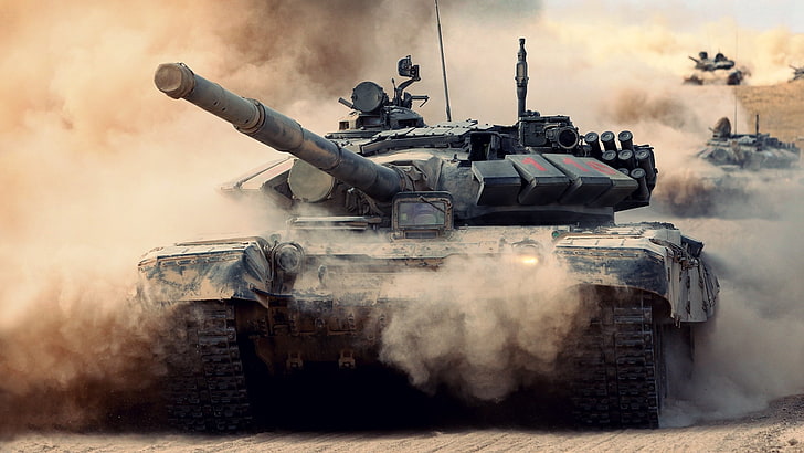 grauer Kampfpanzer, Armee, Panzer, Russland, T-72, T-72B2, HD-Hintergrundbild