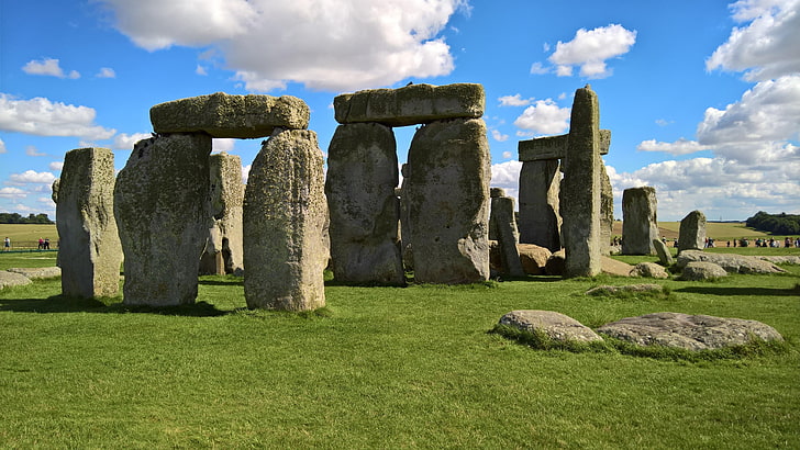 mistyk, Wielka Brytania, puszyste chmury, chmura, chmury, puszysty, atrakcja turystyczna, turystyka, życie, Stonehenge, kamienie, historyczny, historia, historyczny, starożytny, Europa, Anglia, skały, Tapety HD