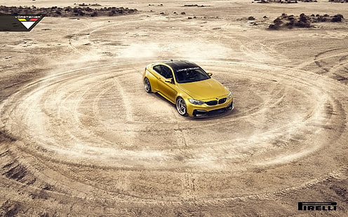 żółte coupe, Vorsteiner, BMW, BMW M4, BMW M4 GTRS4, Tapety HD HD wallpaper