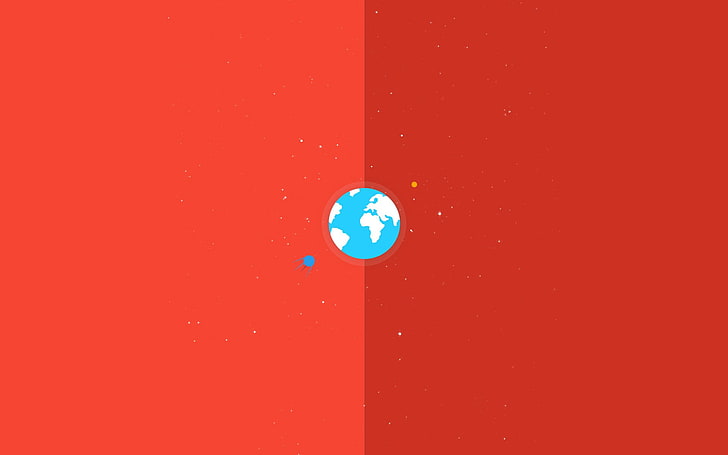 ilustrasi bumi, Bumi, minimalis, Wallpaper HD