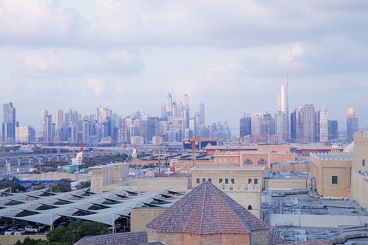 Dubai, paisaje urbano, ciudad, rascacielos, metrópoli, Fondo de pantalla HD