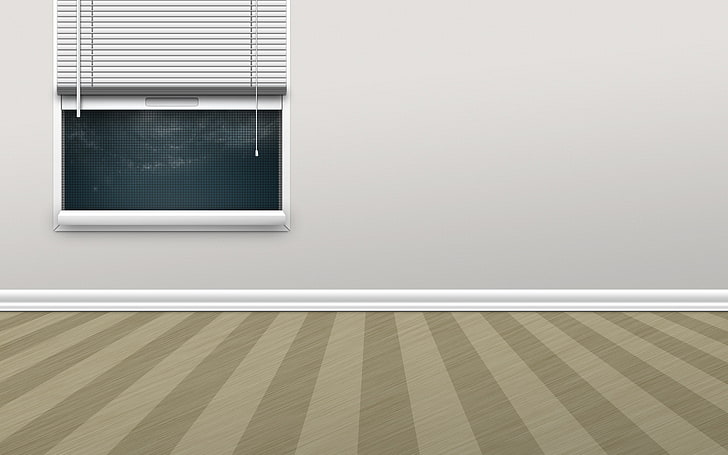 persianas brancas, quarto, parede, janela, HD papel de parede