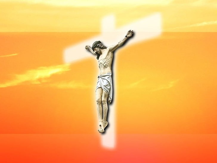 Korset av Jesus Kristus, bilden av Jesus Kristus på korsillustrationen, Gud, Lord Jesus, jesus, HD tapet