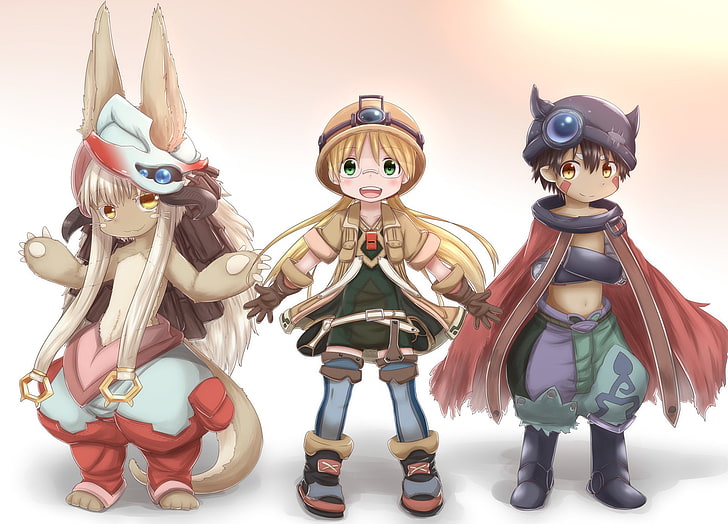 Anime, Made In Abyss, Nanachi (Made in Abyss), Regu (Made in Abyss), Riko (Made in Abyss), HD wallpaper
