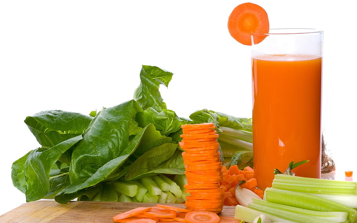 carrot juice, juice, carrot, glass, advantage, HD wallpaper