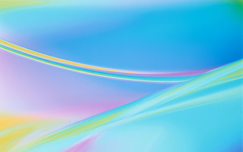 วอลล์เปเปอร์นามธรรมนกเป็ดน้ำสีฟ้าสีเขียวและสีเหลืองเส้นพื้นหลังวงดนตรีแสง, วอลล์เปเปอร์ HD HD wallpaper