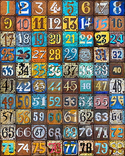 numbers wallpaper, numbers, texture, rust, colorful, HD wallpaper HD wallpaper