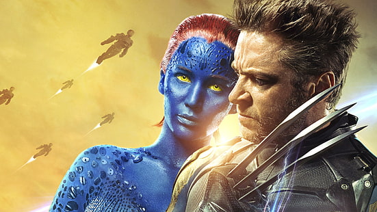 Jennifer Lawrence Geleceğin X-Men Günleri Hugh Jackman Wolverine Mystique HD, filmler, x, erkekler, wolverine, gelecek, Jennifer, günler, geçmiş, jackman, hugh, lawrence, mystique, HD masaüstü duvar kağıdı HD wallpaper