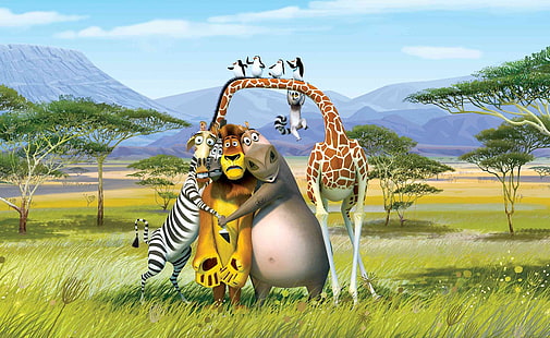 Madagaskar Die Kiste Flucht, Madagaskar digitale Tapete, Cartoons, Madagaskar, Lustig, Die Kiste Flucht, Animation, HD-Hintergrundbild HD wallpaper