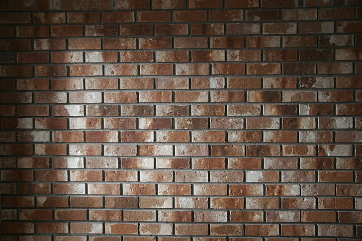 коричневая кирпичная стена, стена, кирпич, фон, текстура, HD обои