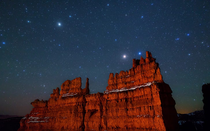 Stars Over Bryce Canyon National Park Utah الولايات المتحدة تنزيل خلفيات سطح المكتب مجانًا لنظام التشغيل Windows 1920 × 1200، خلفية HD