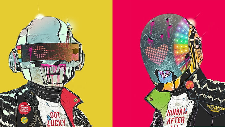 Daft Punk, muzyka, cyborg, Tapety HD