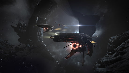 EVE Online, космически кораб, научна фантастика, компютърни игри, HD тапет HD wallpaper
