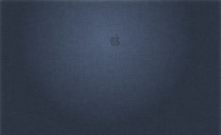 Materiale Apple, logo Apple, computer, Mac, blu, mela, sfondo, tessuto, materiale, Sfondo HD