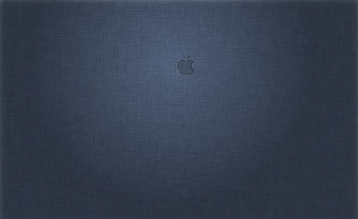 Materiał Apple, logo Apple, komputery, Mac, niebieski, jabłko, tło, tkanina, materiał, Tapety HD HD wallpaper