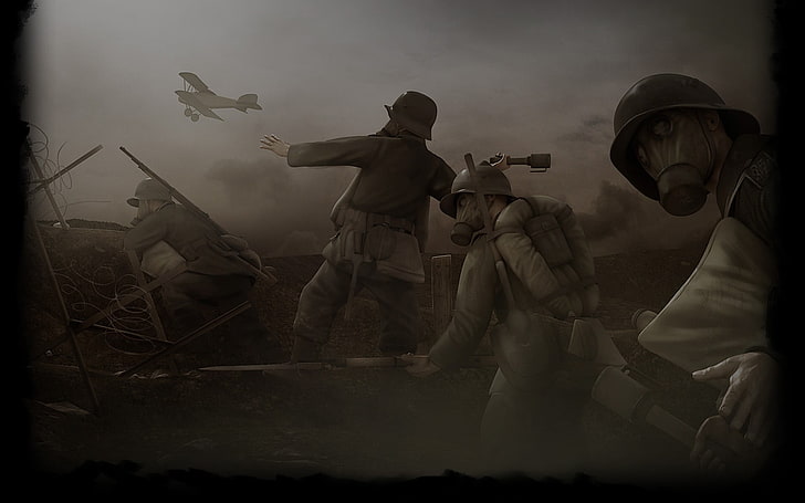 Videospielillustration, Krieg, Verdun, Erster Weltkrieg, HD-Hintergrundbild