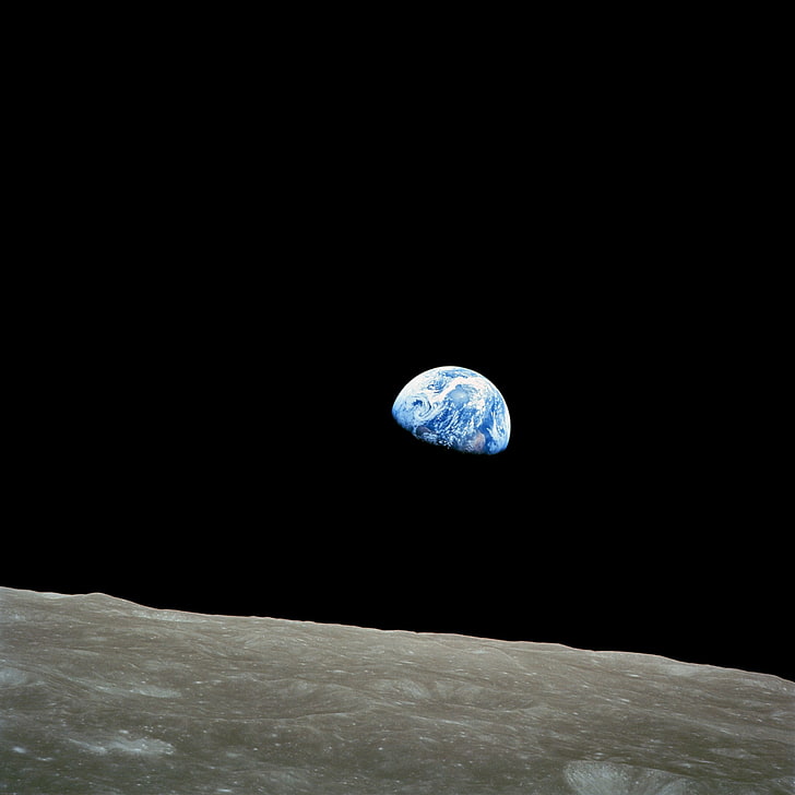 Аполон 8, Изгрев на Земята, космос, Луна, Земя, НАСА, Композит, HD тапет