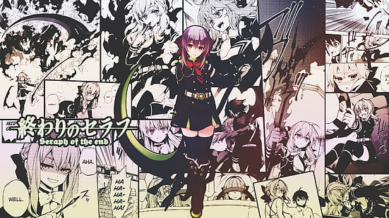 Owari No Seraph, Anime Girls, Hiiragi Shinoa, Manga, übersetzt, HD-Hintergrundbild HD wallpaper