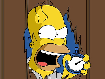 Los Simpson, Ilustración de Homer Simpson, Dibujos animados, Fondo de pantalla HD HD wallpaper