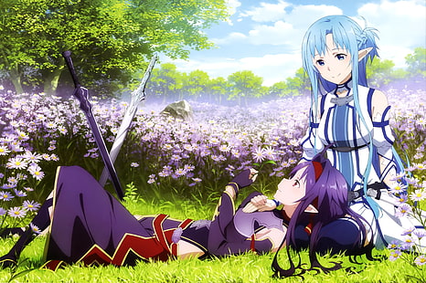 Asuna Anime, Yuuki Asuna, Konno Yuuki, Schwert Art Online, Anime, HD-Hintergrundbild HD wallpaper