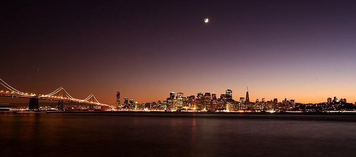 ciudad, puente, San Francisco, Fondo de pantalla HD HD wallpaper