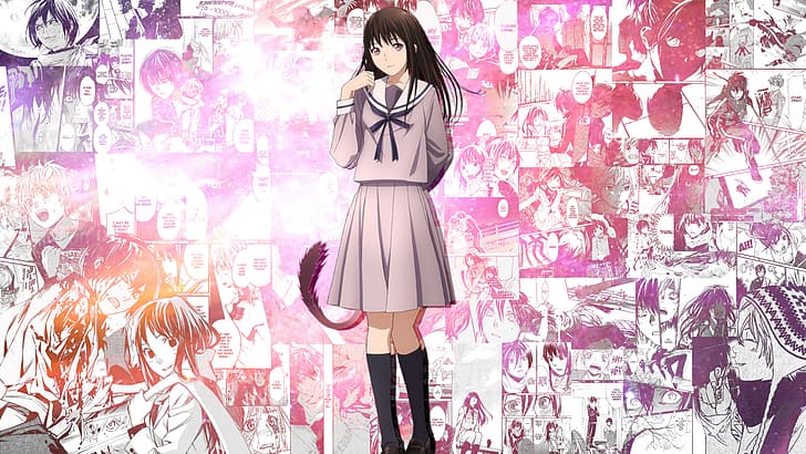 Noragami, manga, Yukine (Noragami), Yato (Noragami), Iki Hiyori, anime girls, HD wallpaper