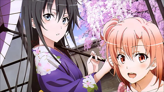 Anime, My Teen Romantic Comedy SNAFU, Yui Yuigahama, Yukino Yukinoshita, HD wallpaper HD wallpaper