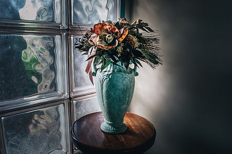 finestra, vasi, fiori, Sfondo HD HD wallpaper