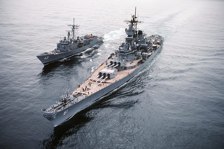 Navios de guerra, USS Iowa (BB-61), encouraçado, navio de guerra, HD papel de parede