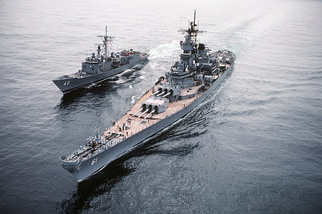 Buques de guerra, USS Iowa (BB-61), acorazado, buque de guerra, Fondo de pantalla HD HD wallpaper