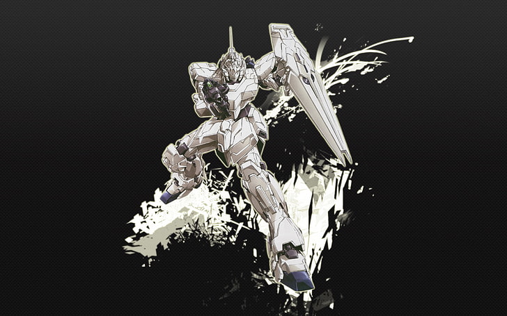 Mobile Suit Gundam Unicorn, Gundam, anime, RX-0 Unicorn Gundam, mech, Fondo de pantalla HD