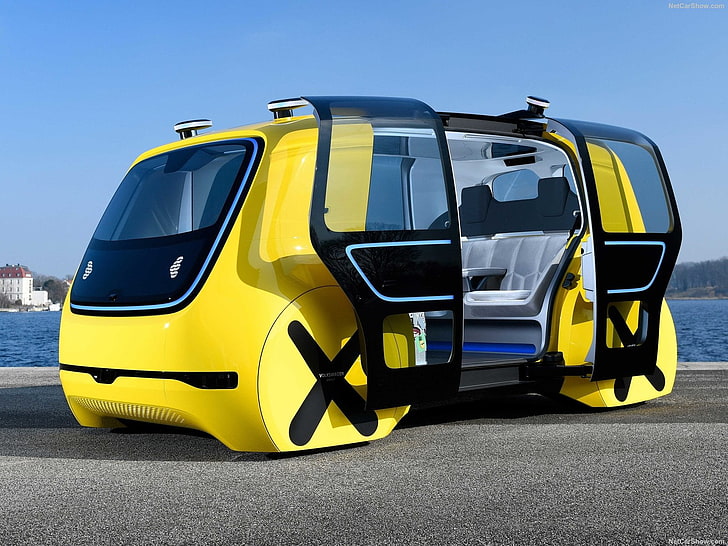 2018 Volkswagen Sedric Concept d'autobus scolaire, transport, Fond d'écran HD