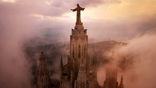 Tourism, Travel, Spain, Church of the Sacred Heart of Jesus, Barcelona, HD wallpaper HD wallpaper