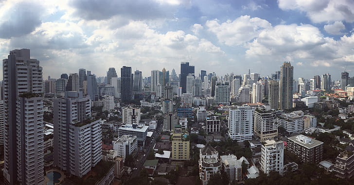 Bangkok, vidvinkel, HD tapet