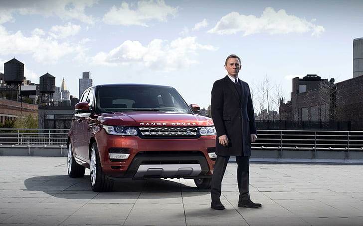 Sport Range Rover 2014 James Bond, jas hitam pria, olahraga, rover, rentang, 2014, james, bond, mobil, land rover, Wallpaper HD