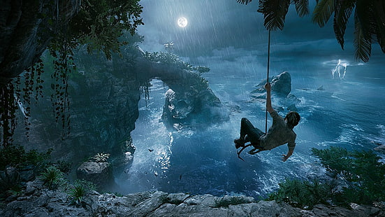 Shadow of the Tomb Raider, Tomb Raider 2018, videojuegos, arte conceptual, agua, Tomb Raider, Fondo de pantalla HD HD wallpaper