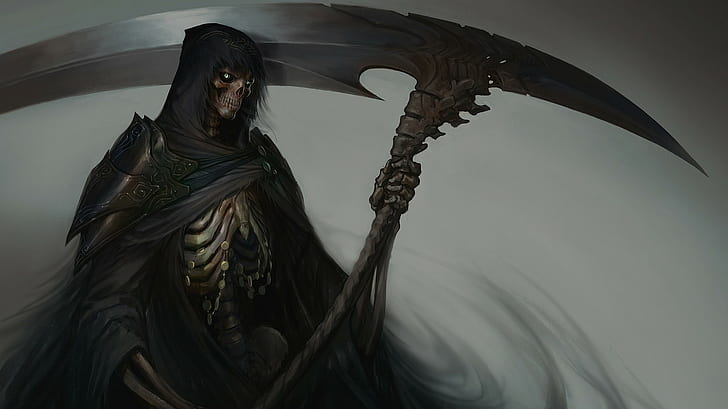 death, scythe, HD wallpaper