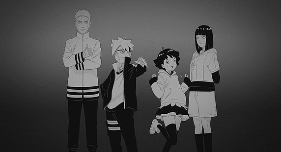 Naruto küçük resim, Uzumaki Himawari, Uzumaki Boruto, Uzumaki Naruto, Naruto Shippuuden, Hyuuga Hinata, naruto son, HD masaüstü duvar kağıdı HD wallpaper