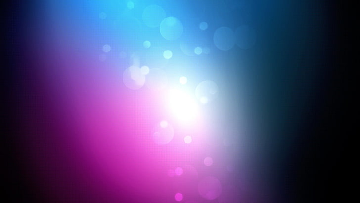 papel tapiz digital bokeh azul y rosa, colorido, bokeh, arte digital, obra de arte, resumen, burbujas, Fondo de pantalla HD