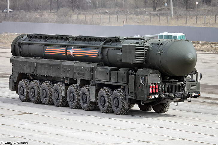 Black SCUD Launcher, Bombe, Rakete, 9. Mai, Siegesparade, die Streitkräfte, ICBM, strategische Raketentruppen, Atomwaffen, YARS, Alabino, SRF, RS-24, HD-Hintergrundbild