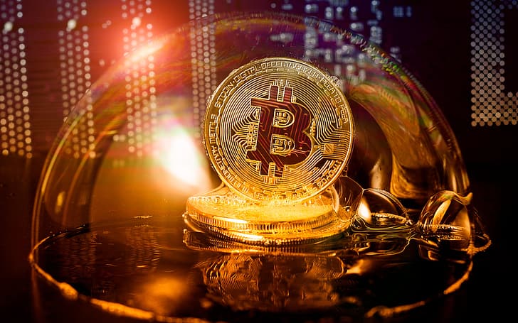 money, coin, bitcoin, HD wallpaper