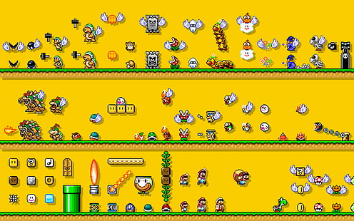 Game Super Mario, Mario Bros, video game, latar belakang sederhana, game retro, Sistem Hiburan Nintendo, Super Mario Bros., Wallpaper HD HD wallpaper