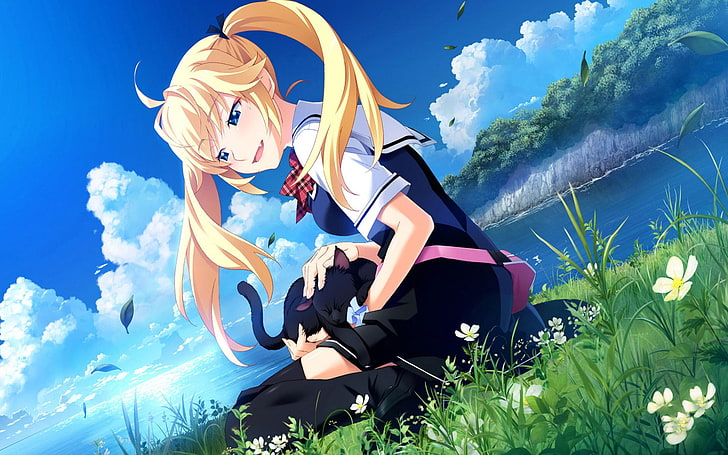 Graue Früchte Anime Desktop Wallpaper 15, blonde weibliche Anime-Figur, HD-Hintergrundbild