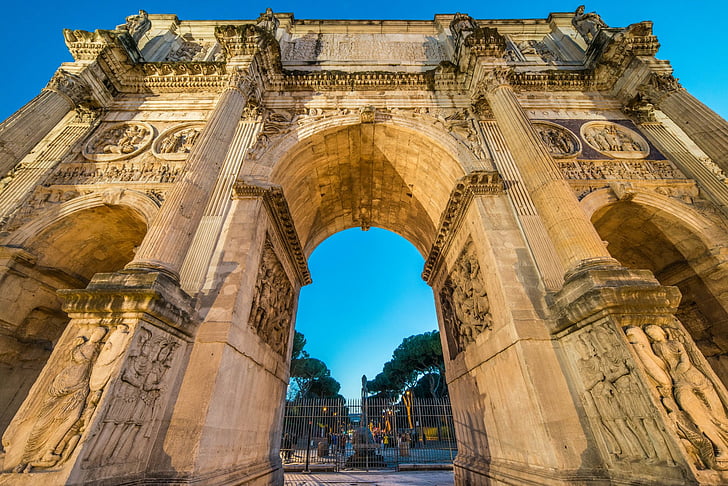 Monuments, Arc de Constantin, Arc, Architecture, Colonnes, Italie, Monument, Rome, Ruine, Fond d'écran HD