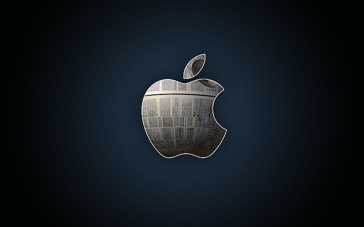 metal, Apple, logo, hi-tech, HD wallpaper